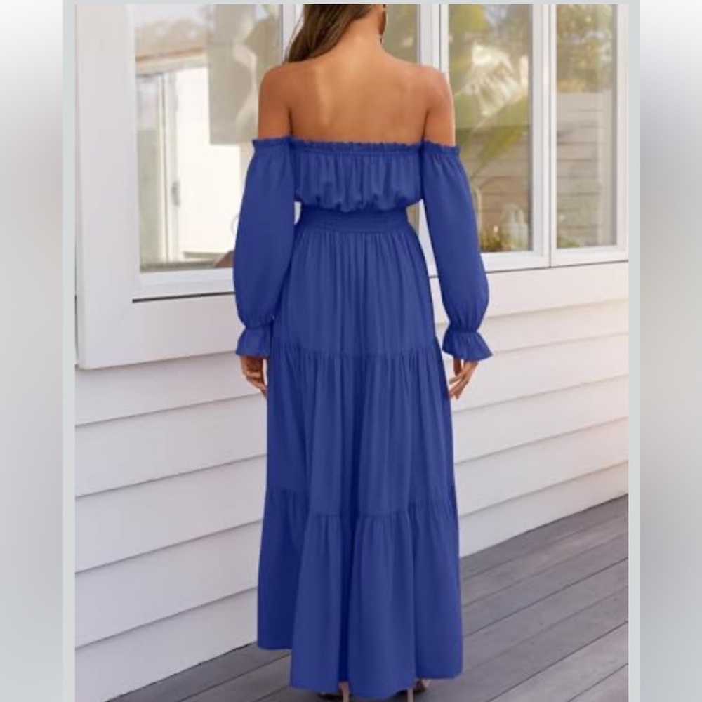 Off shoulder tiered maxi dress - Picture 2 of 5
